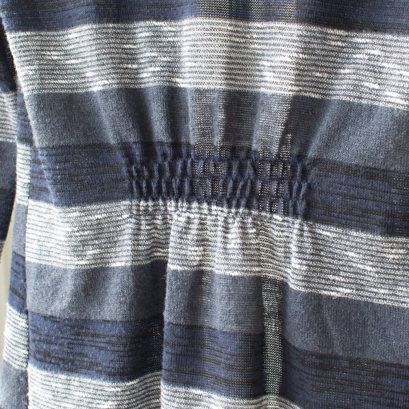 Navy striped open-in-the-front sweater Size Small - Picture 7 of 9